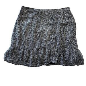 Abercrombie & Fitch Black Floral Mini Skirt